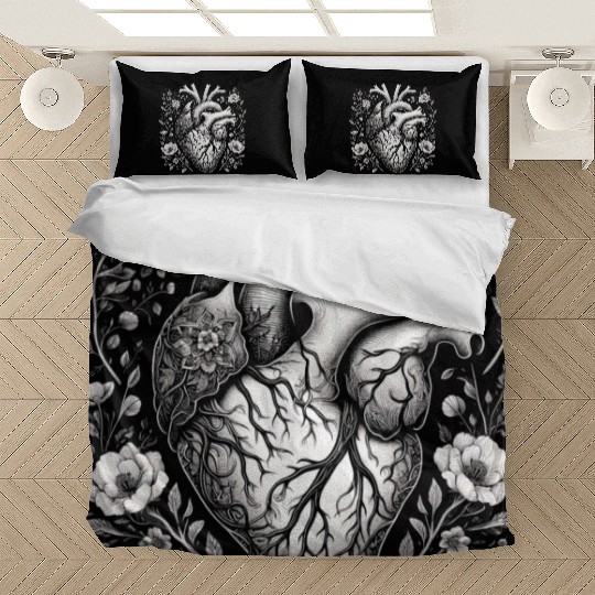 Botanical Heart Artistic Anatomy Bedding Sets