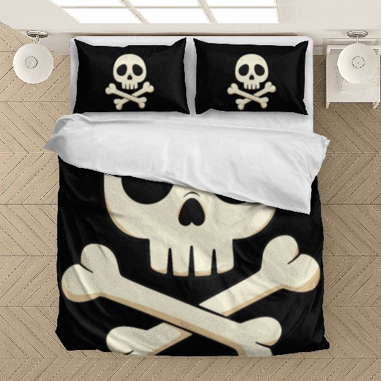 Cartoon skull and crossbones Bedding Sets