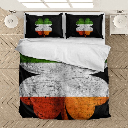 Italian Irish Shamrock Italy Ireland Flag Bedding Sets