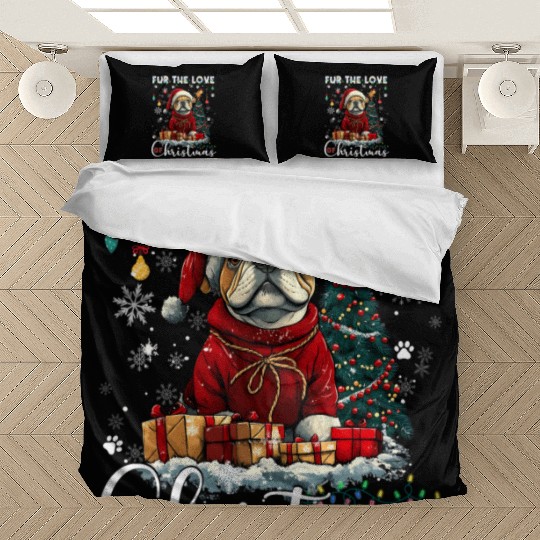 French Bulldog Christmas Tree Decoration Dog Lover Bedding Sets