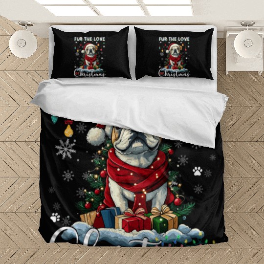 French Bulldog Christmas Tree Decoration Dog Lover Bedding Sets