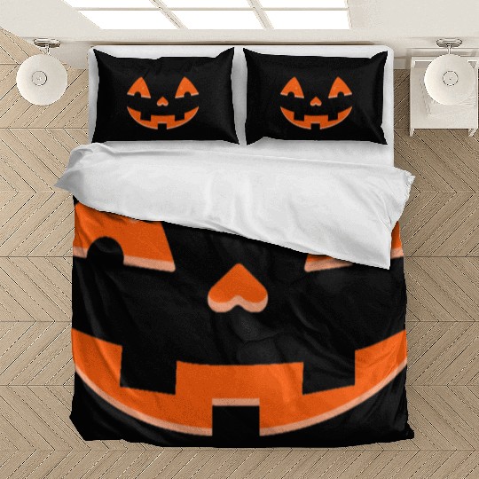 Face Halloween Pumpkin Fun Unisex for Men Women Bedding Sets