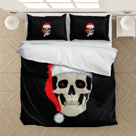 Naughty List No Regrets Santa Skull Bedding Sets
