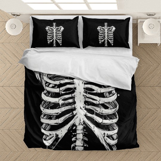 skeleton rib cage spooky halloween Bedding Sets
