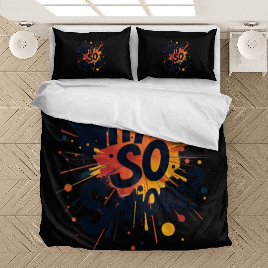 Why So Serious Chaotic Abstract Art Bedding Sets