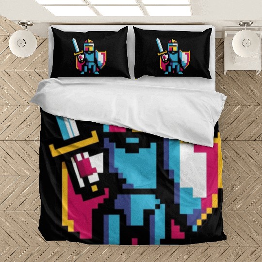 knight pixel art Bedding Sets