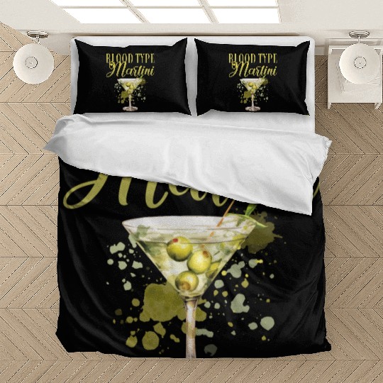 Blood Type Martini Cocktail Bartender Bedding Sets