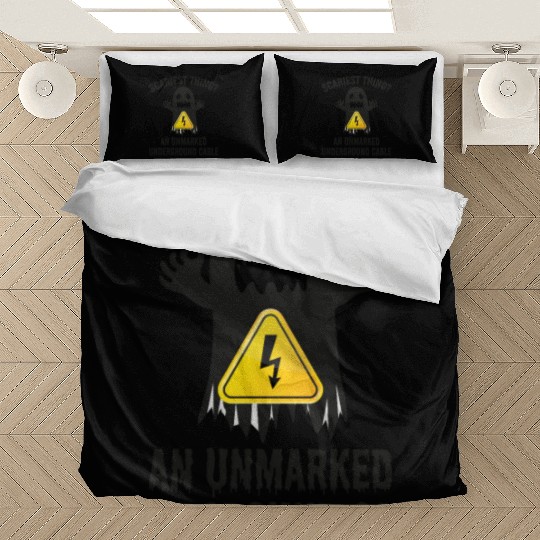 Lineman Halloween Scary Electrician Funny Humor Bedding Sets