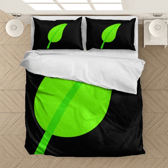 Green Beautiful Leaf Eco Spring Summer Cool Nature Bedding Sets