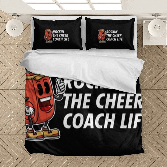 Rockin the Cheer Coach Funny Cheerleading Humor Bedding Sets