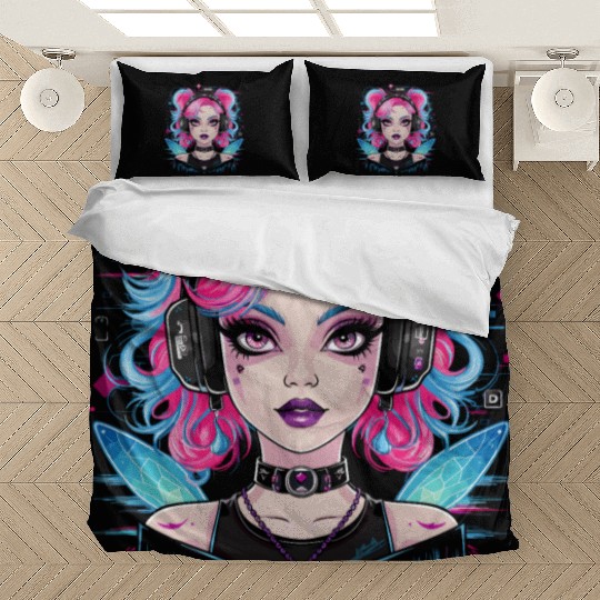 Cute with Headphones for a Cat Owner Bedding Sets