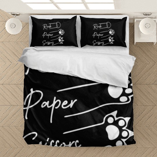 Rock Paper Scissors Cute cat lover Bedding Sets