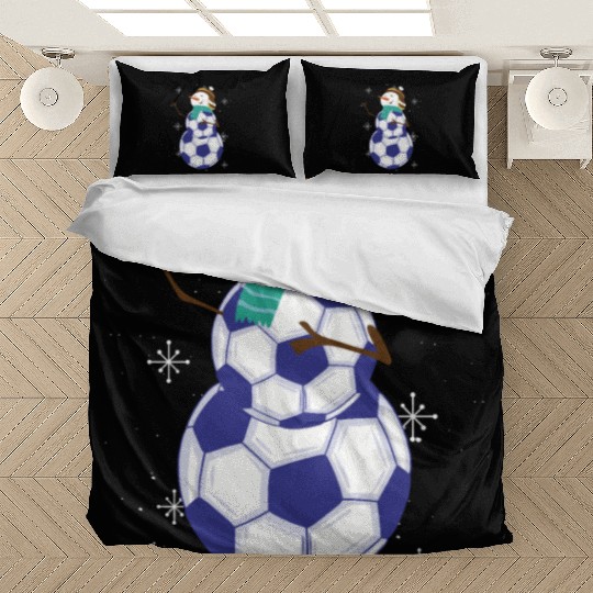 Snowman Soccer Winter Wonderland Fun Bedding Sets