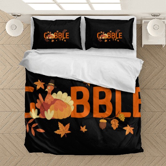GOBBLE TURKEY PODIATRIST FUNNY THANKSGIVING Bedding Sets