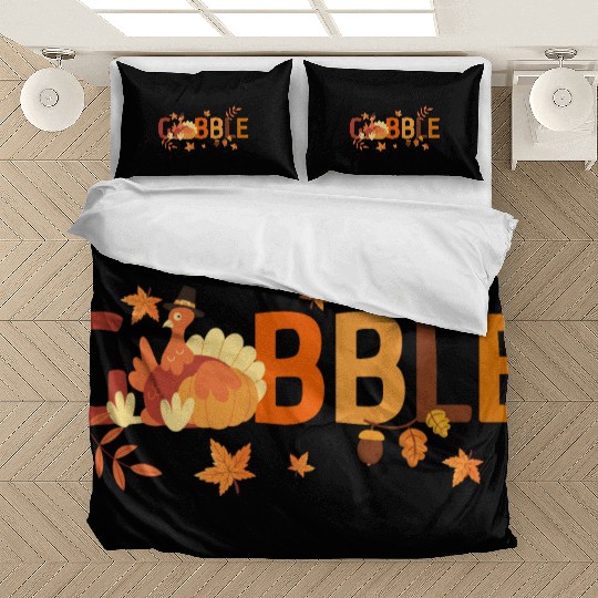 GOBBLE TURKEY PODIATRIST FUNNY THANKSGIVING Bedding Sets