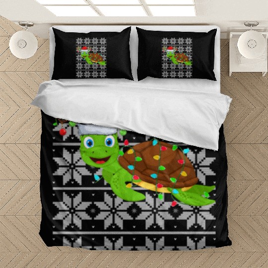 Sea Turtle Christmas Lights Bedding Sets