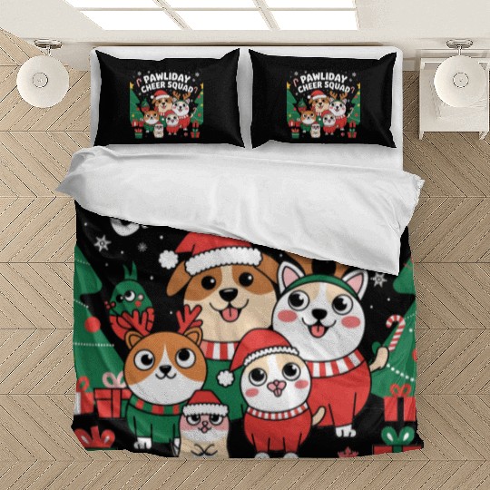 Pawliday Cheer Squad - Festive Pet Lover Christmas Bedding Sets