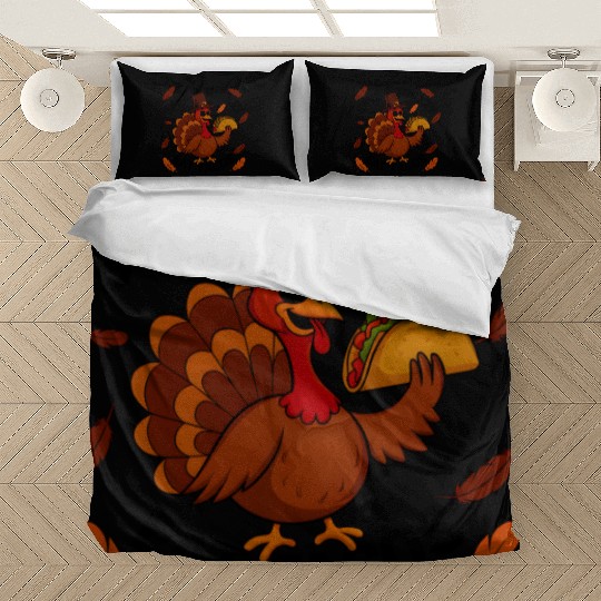Save A Turkey Eat Tacos Thanksgiving Bedding Sets