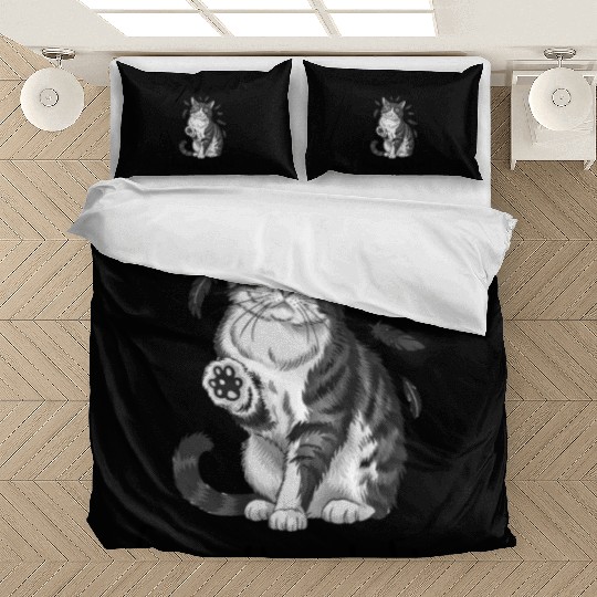 Black Cat Says I'm Fine Everything Is Fine Bedding Sets