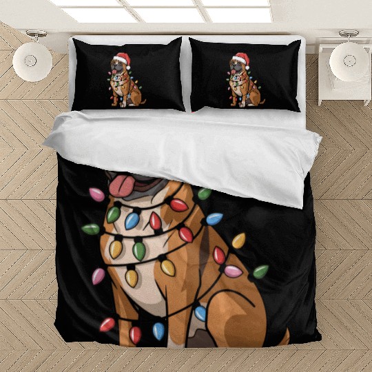 Cane Corso Christmas Lights Xmas Dogs Gifts Bedding Sets