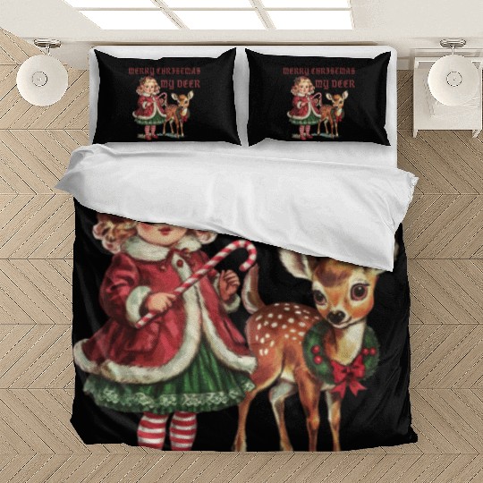 Retro Christmas, Vintage Christmas Bedding Sets