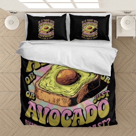 Retro Avocado Toast Question Bedding Sets