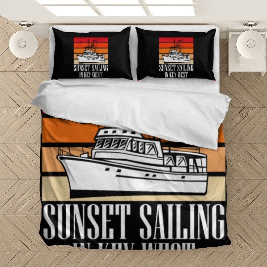 Florida SUNSET SAILING IN KEY-WEST Sunshine-State Bedding Sets