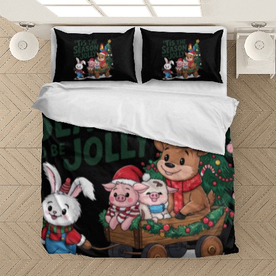 Merry Christmas, Christmas tree retro Bedding Sets