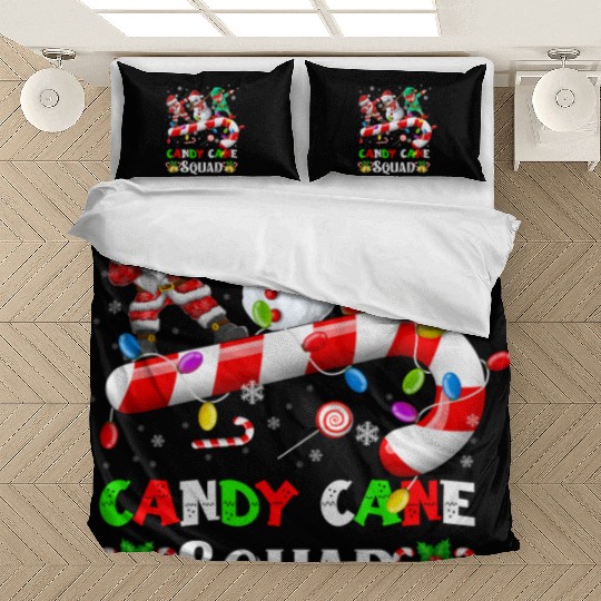 Dabbing Santa Elf Snowman Candy Cane Christmas Bedding Sets