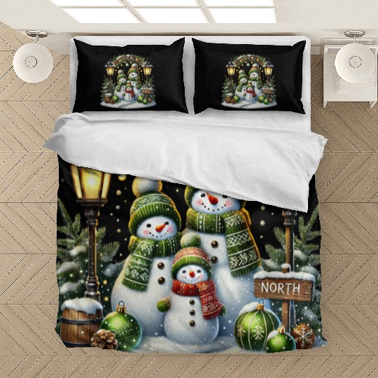 Snowman Christmas, Merry Christmas Bedding Sets
