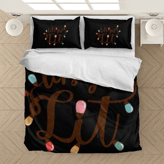 Lets Get Lit, Merry Christmas Bedding Sets