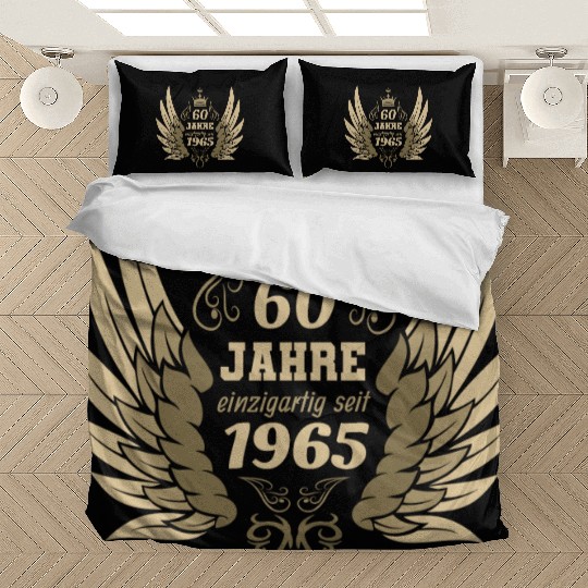 60 years unique since 1965 angel wings Bedding Sets