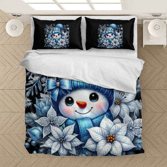 Cute Snowman, Christmas Snowman, Merry Christmas Bedding Sets