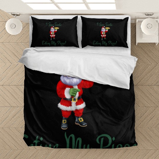 Funny Christmas Pizza Design Bedding Sets