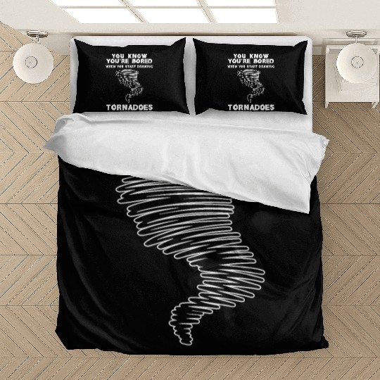 Funny science humor nerd geek tornado Bedding Sets
