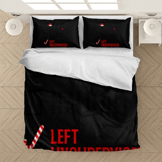 Left Unsupervised Christmas Checklist Bedding Sets