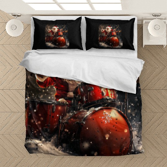 Santa drummer Bedding Sets