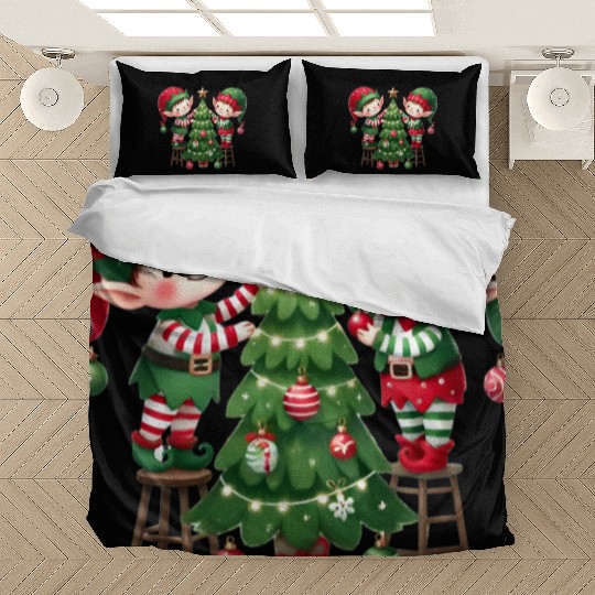 Merry christmas, Christmas Retro Bedding Sets