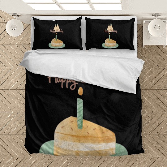 card neutral pale watercolor style birthday Bedding Sets
