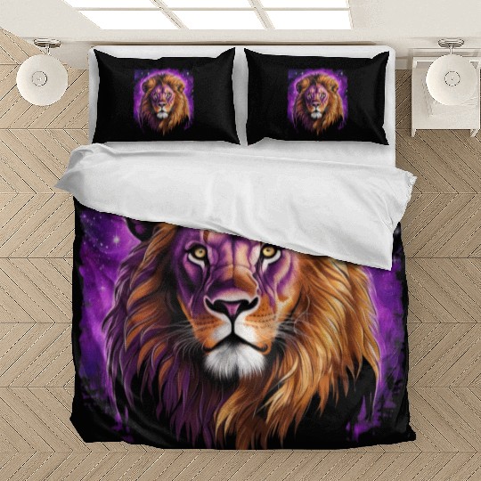 Starry Night Bedding Sets design of lion Rembrandt style
