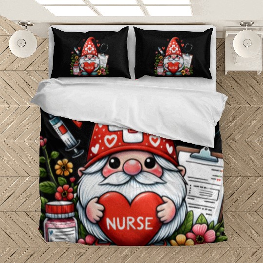 Gnome Valentines, Valentine Retro Bedding Sets
