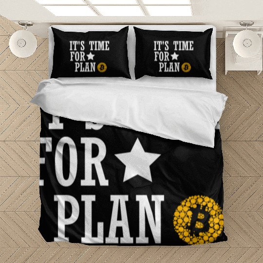 Funny Bitcoin Plan P Bedding Sets Crypto Trader Bedding Sets