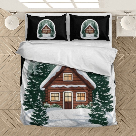 Cozy Cabin in Winter Wonderland Bedding Sets