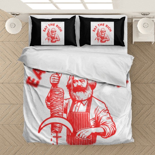 Eat the rich Karl Marx Eat Doner Kebab Rich Bedding Sets