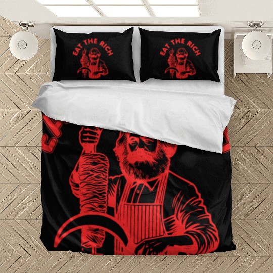 Eat the rich Karl Marx Eat Doner Kebab Rich Bedding Sets
