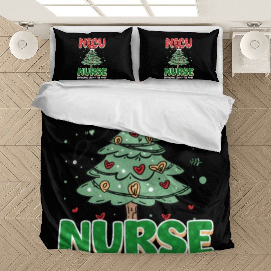 NICU Christmas NICU Nurse, Bringing Cheer All Year Bedding Sets