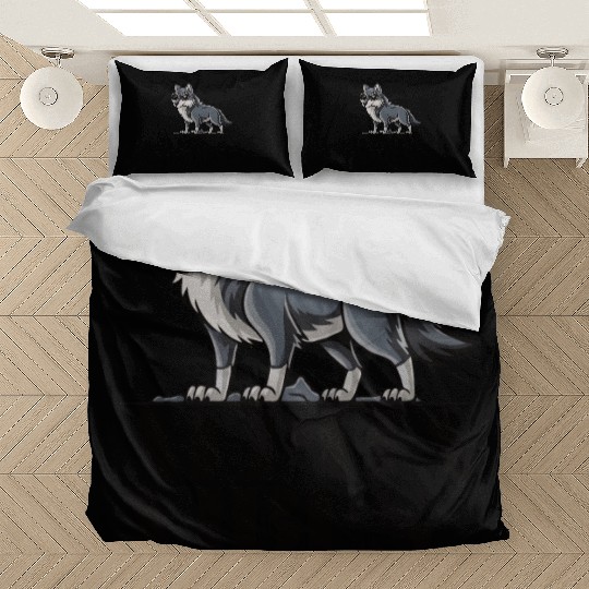 Beautiful gift idea funny quote design Alpha Wolf Bedding Sets