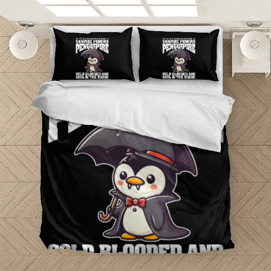 COLD BLOODED AND COOL IN THE SHADE VAMPIRE PENGUIN Bedding Sets