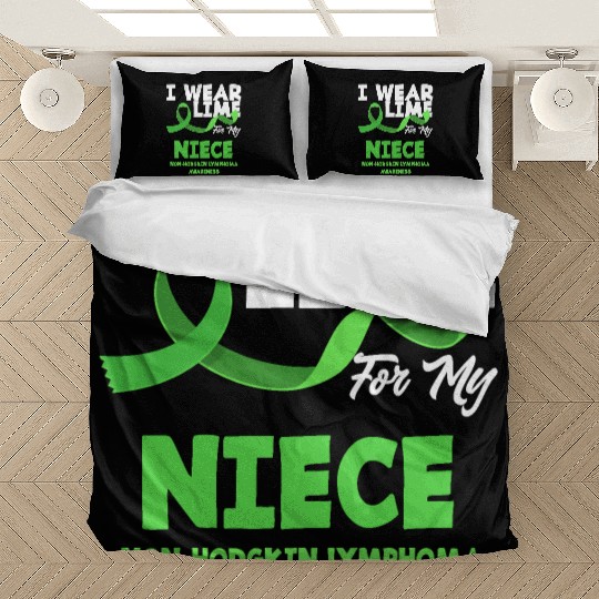 Non-Hodgkin Lymphoma Awareness Wear Lime Niece Bedding Sets