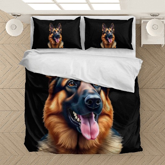 german-shepherd-mixed-timber-siberian-husky-wolf Bedding Sets